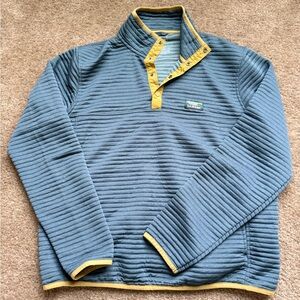 L.L. Bean quilted sweatshirt mock neck Quilted Pullover Sz L